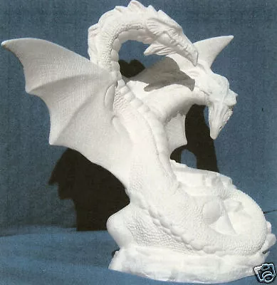 2 Head Dragon  Ceramic Bisque U-paint Dragons Fantasy Mystical  Wwc #2101 • $8.99