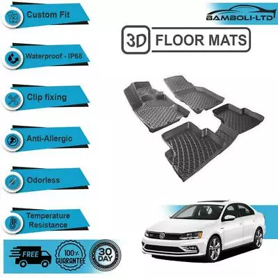 3D Molded Interior Car Floor Mat For Volkswagen Jetta 2011-2019 (Black) • $94.90