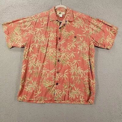 Joe Marlin Hawaiin Shirt Mens XL Flowers Allover Camp Comfort Button Up • $8.84