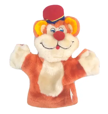 VHTF Vintage Monkey Plush Hand Puppet Orange Fur Blue Eyes Red Hat Retro Rare • $14.99