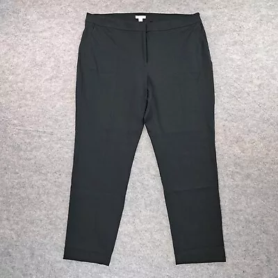 J Jill Pants Womens 16 Black Premium Bi-Stretch Ankle Career Trouser Cotton • $29.98