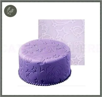 Large Fondant Star Silicon Mat Icing Imprint Impression Textured Cake Decorating • £9.75
