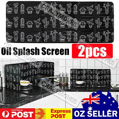 2x Kitchen Cover  Shield Anti-Splatter Oil Splash Guard Cooking Frying Pan VIC • $10.99