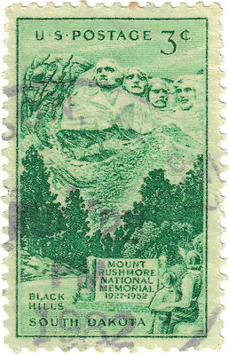 $1 • Buy (USA330) 1952 3c Green Mt Rushmore SG1008