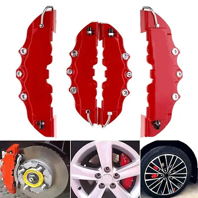 $30.43 • Buy 4Pcs Red 3D Style Front & Rear Car Disc Brake Caliper Covers Accessory Universal