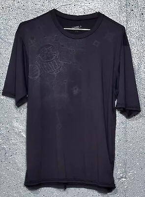 O'Neill Mens Black 91% Nylon 3% Spandex Short Sleeve Stretch Crew Neck T Shirt S • $9.99