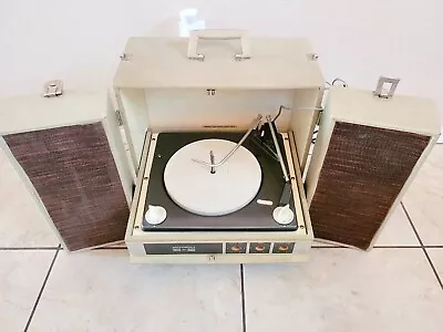 Vintage Motorola Solid State Swing Down Portable Stereo Record Player Turntable • $44.99