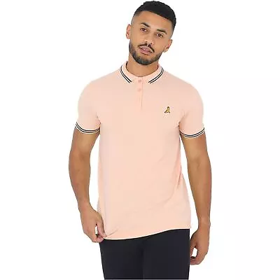 Brave Soul Mens Polo Shirt Short Sleeve Tipping Cotton Pique Tee T-Shirt Top • £10.99