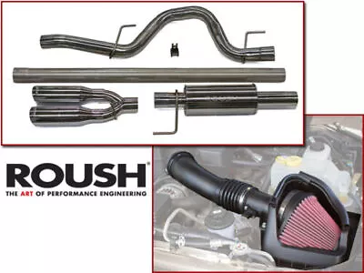 2011-2014 F150 SVT Raptor 6.2L Truck Cat Back Exhaust & Cold Air Intake ROUSH • $1189.98