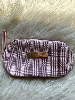 MAC Holiday Cosmetic Bag Dusty Pink Gold Colored Zipper Ribbon Handle - NWOT ! • $8.80