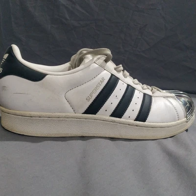 $13.96 • Buy Adidas Superstar Metal Toe Men's Sneakers Size 9 US White Casual Shoes 