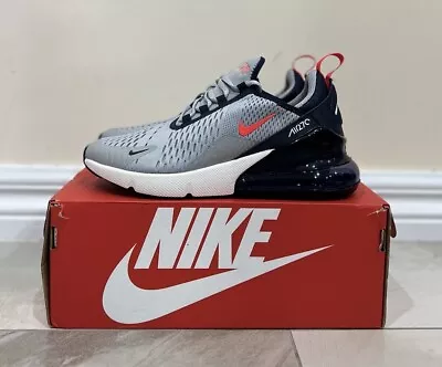 Nike Air Max 270 GS Kids Size US 6Y (7.5W) Grey Crimson Runners Shoes NEW✅ • $160