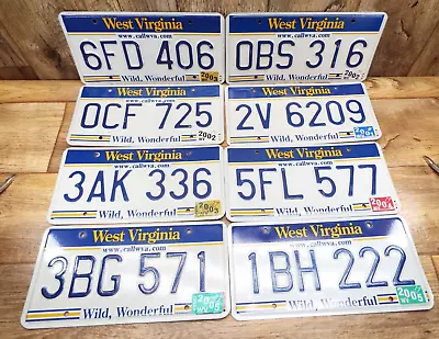 Lot Of 8 Vintage License Plates : West Virginia-wild Wonderful Vg+ • $26.50