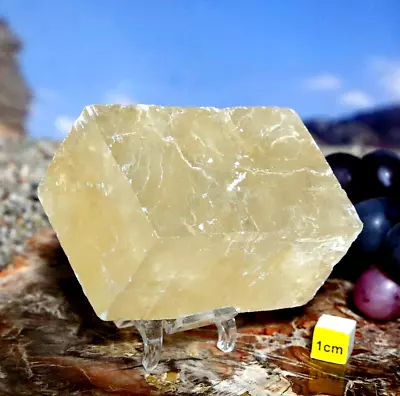 Orange Yellow Calcite Iceland Spar Crystal - Optical Calcite - Raw Mineral 232g • £37.26