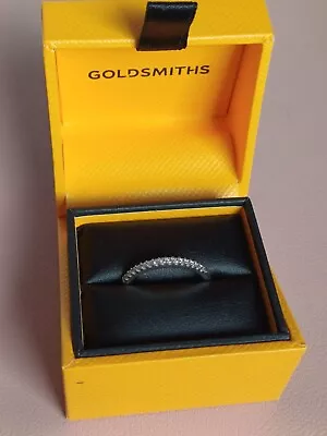 Goldsmiths 9ct White Gold & Diamond Half Eternity Ring • £175