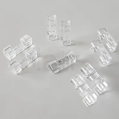 Self-Adhesive Tidy Wire Clips Transparent Cable Organiser Cord Holder • £7.80