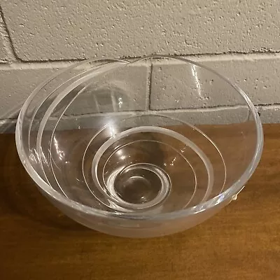 Miller Rogaska Crystal Striped Bowl  9  • $30