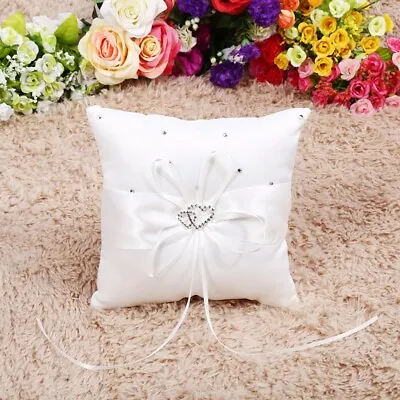 (White)Mini Ring Bearer Pillow Wedding Ring Bearer Holder Pillow Cushion PD • £7.69