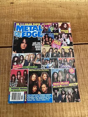 Metal Edge Magazine March 1992 Motley Crue Slaughter The Scream Tuff • $9.99