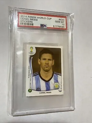 2014 Panini World Cup Lionel Messi Sticker #430 PSA 10 Gem Mint!! • $120