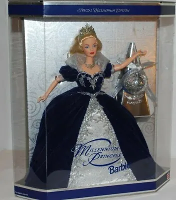 Mattel 1999 Millennium Princess Barbie Doll (24154) Swirl Background NIB NRFB  • $97.50