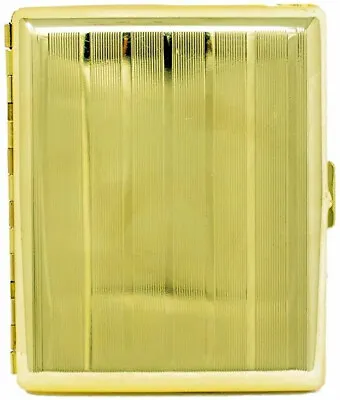 Gold Lines (20 100s) Etched MetalPlated Cigarette Case & Stash Box • $18.99