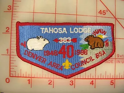 OA Lodge 383 TAHOSA Collectible 40th Anniversary Flap 1948 - 1988 Patch (o5) • $7.99