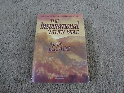 The Inspirational Study Bible Max Lucado New Century Version Hardcover DJ 1995 • $19.99