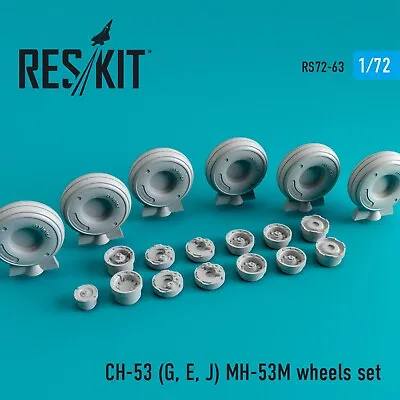 CH-53 (G E J) MH-53M Wheels Set (Resin Upgrade Set) 1/72 ResKit RS72-0063 • $8.35