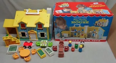 Vintage Fisher Price Little People Play Family House With Box • $31