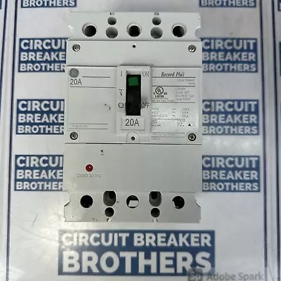 GE FBN36TE020RV 20 Amp 600 Vac 3 Pole Circuit Breaker-Warranty (Ship Same Day) • $189.99