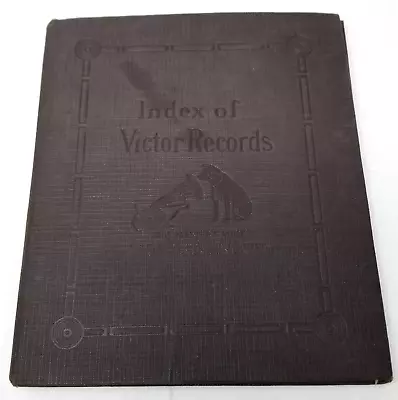 Victor Victrola Index Of Records Phonograph Booklet Notebook Ledger • $15.95