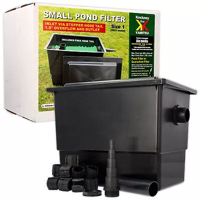 Kockney Koi Black Box Filter Basic Fish Pond Filter System Yamitsu Garden • £53.95