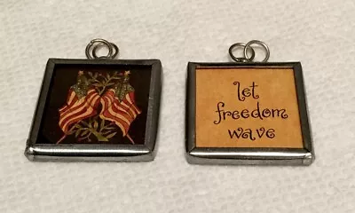 Mood Swing Keychain Or Pendant Double Sided  Let Freedom Wave • $6.50
