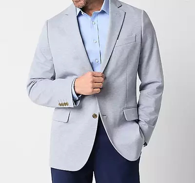 NWT NEW 2023 STAFFORD Seersucker Sport Coat Suit Blazer 56L BLONG Cotton • $49.99