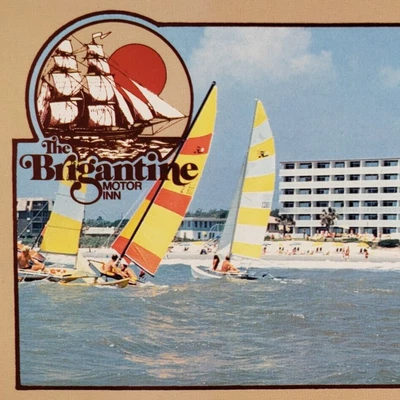 $10.95 • Buy Myrtle Beach Motor Inn Postcard 1960s Brigantine South Carolina Sailboats A977