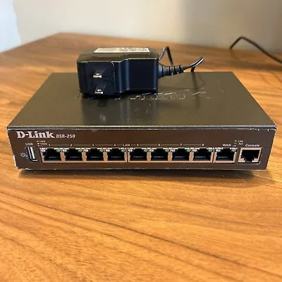D-Link DSR-250 8 Port Gigabit VPN Router • $50
