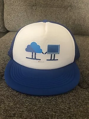 Vintage Microsoft Onedrive Mesh Foam Snapback Trucker Hat Blue Hitwear • $16.99