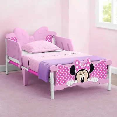 Kids Bed Minnie Mouse 3D Toddler Bed Safe Sleep Plastic Pink For Little Girls • $104.70