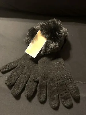 Michael Kors Faux Fur Gloves Black One Size  • $24.99