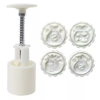 Plastic Material DIY Mooncake Molds Stamp Moon Cake Mould Blessing Bags Shaped • $9.52