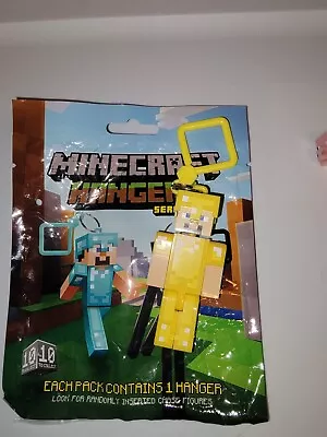 Minecraft Hangers / Keychain Series 2 Gold Armor Steve Chase RARE Opened But New • $32