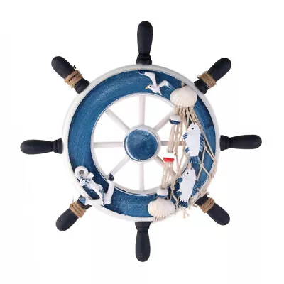  Ship Steering Wall Decor Home Lighthouse Nautical Bathroom Decorate • £11.49