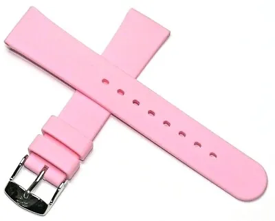 PINK WATCH STRAP SOFT COMFORTABLE SILICON ANTI ALLERGY 18mm 20mm ZRC WIPE CLEAN • $17.18