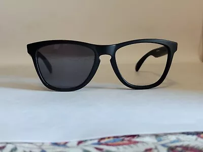 Vintage Oakley Frogskins 24-297 Black Acetate Sunglasses Frame Usa 55/17 #279 • $55