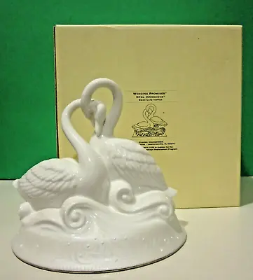 LENOX SWAN CAKE TOPPER WEDDING Promises OPAL INNOCENCE --- --- NEW In BOX • $54.95