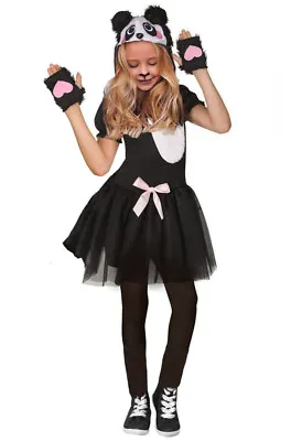 Kids Children's Girls Panda Bear Costume Zoo Animal Book Day Fancy Dress Outfit • £17.99