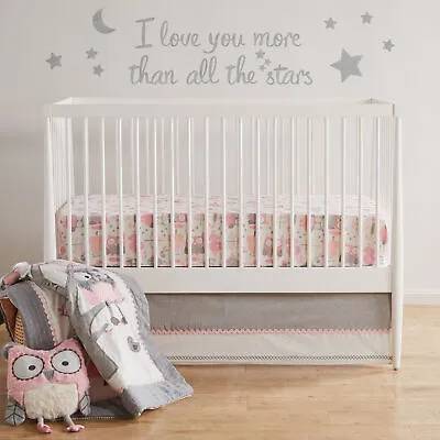 $159.99 • Buy Night Owl Pink 5-Piece Crib Bedding Set - Levtex Baby