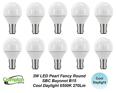 LED 3W Light Globes Bulbs Small Bayonet Cap SBC B15 Cool Daylight 6500K Pearl • $33.08