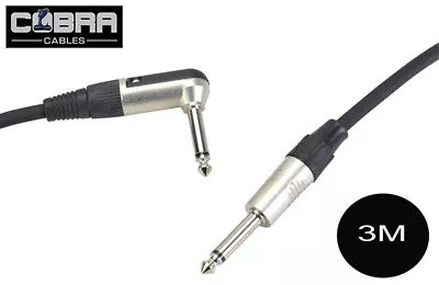 £4.95 • Buy 1/4   Jack Right Angle To 1/4   Jack Mono 3 Metres Black